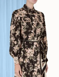 ZIMMERMANN Luminosity<Shirt Midi Dress