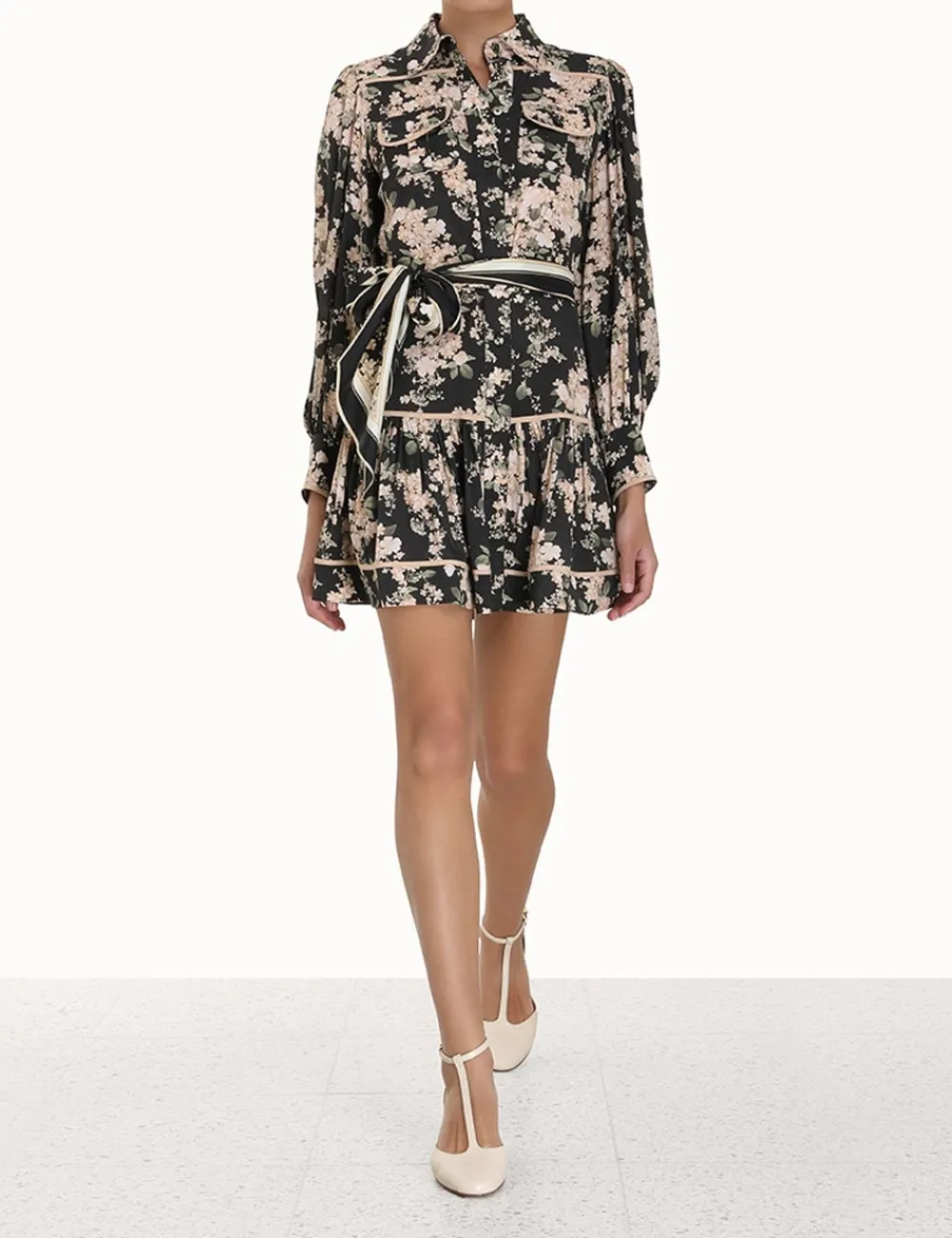 ZIMMERMANN Luminosity<Shirt Mini Dress