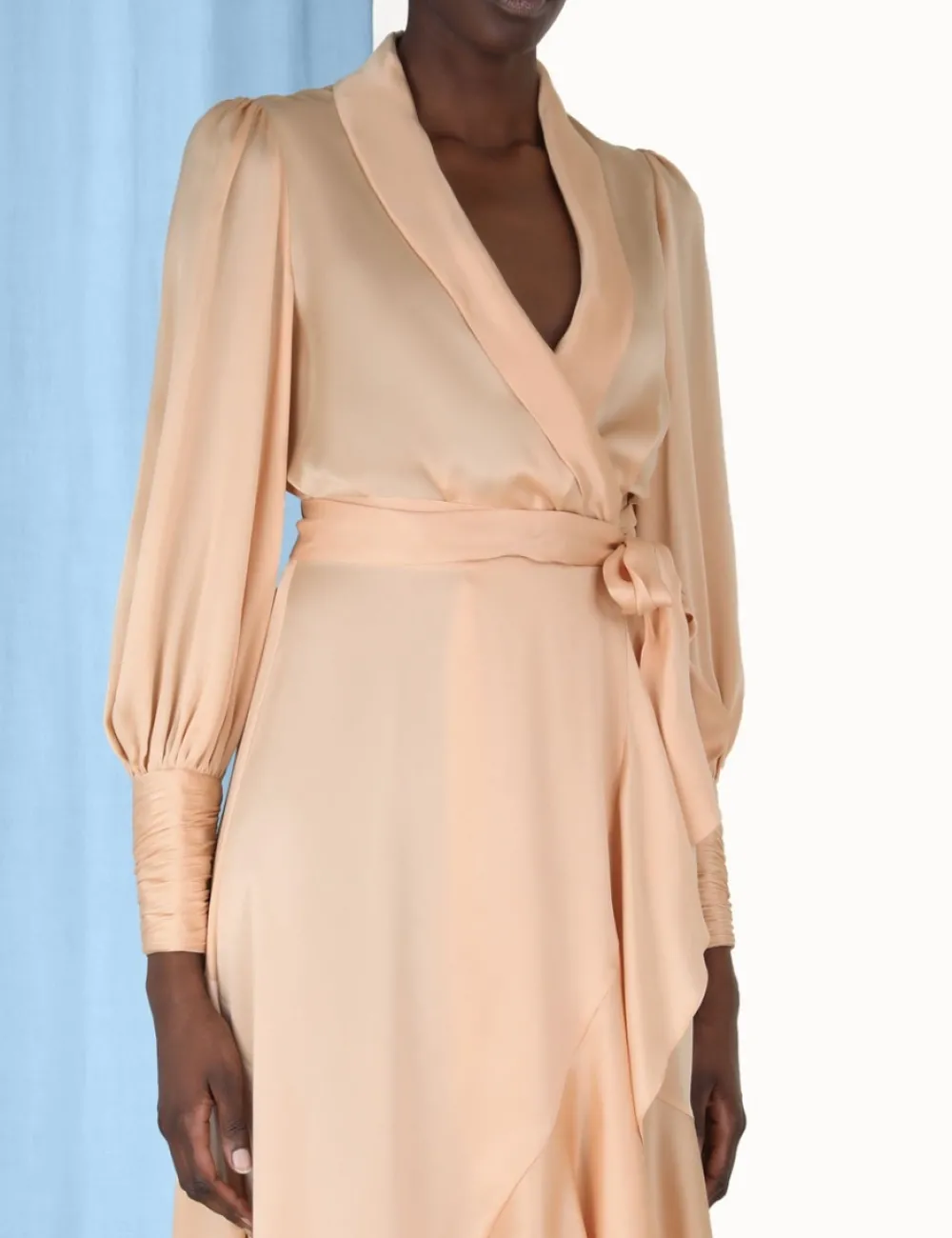 ZIMMERMANN Dresses<Silk Wrap Midi Dress