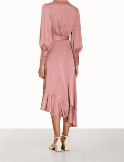 ZIMMERMANN Dresses<Silk Wrap Midi Dress
