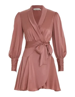 ZIMMERMANN Dresses<Silk Wrap Mini Dress