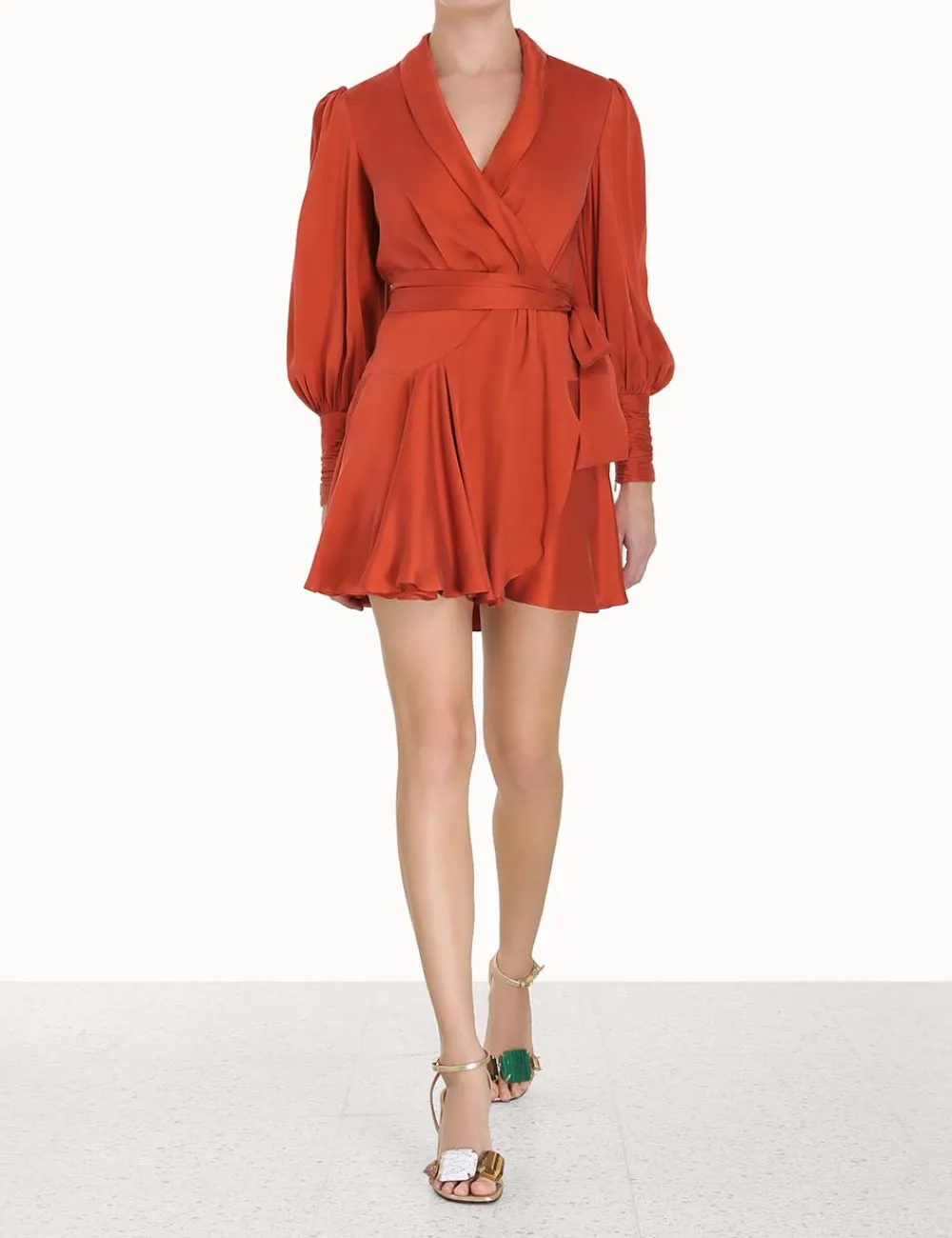 ZIMMERMANN Dresses<Silk Wrap Mini Dress