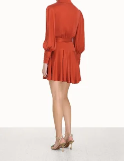 ZIMMERMANN Dresses<Silk Wrap Mini Dress