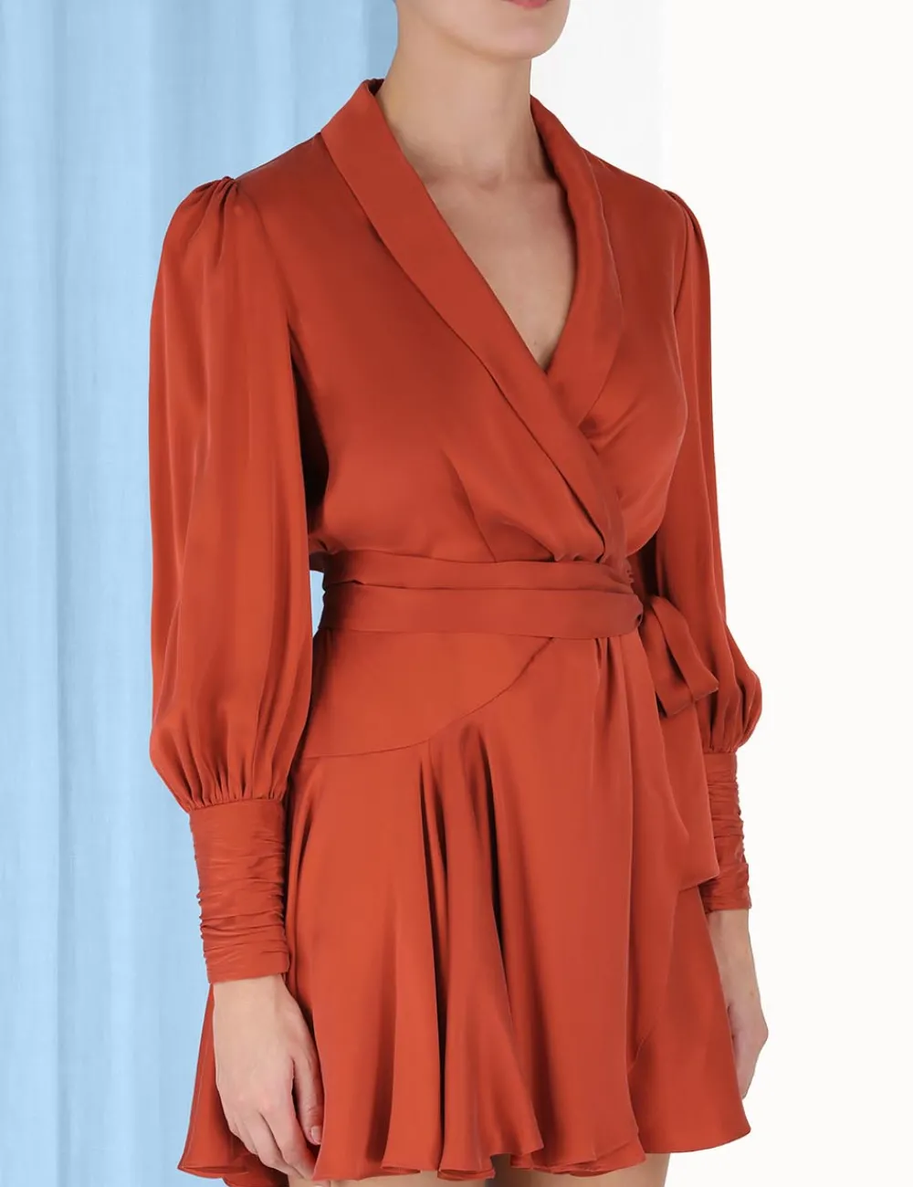 ZIMMERMANN Dresses<Silk Wrap Mini Dress