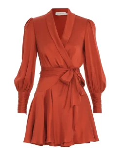 ZIMMERMANN Clothing<Silk Wrap Mini Dress