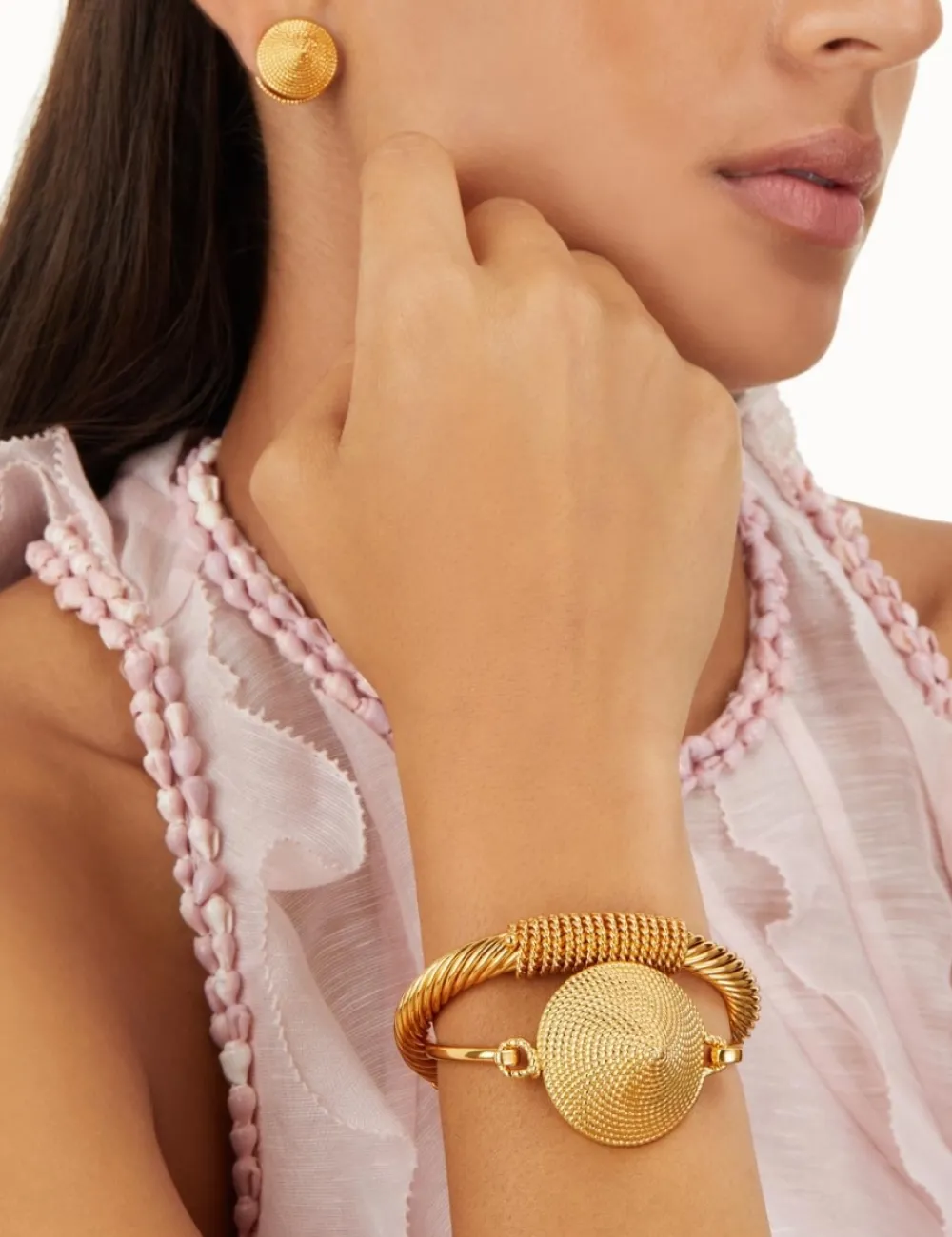 ZIMMERMANN Earrings<Spiral Rope Cone Earrings