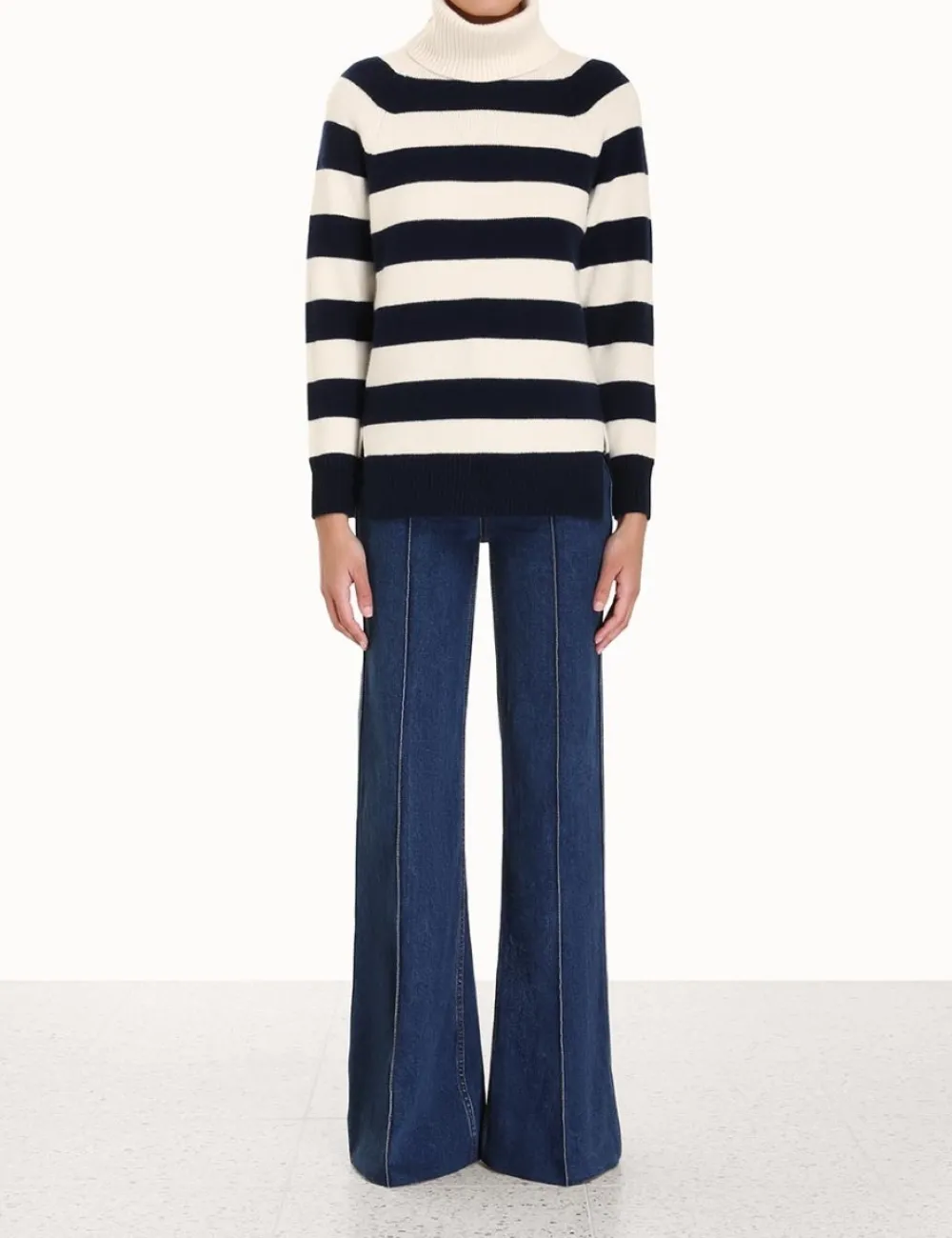 ZIMMERMANN Luminosity<Striped Roll Neck Sweater