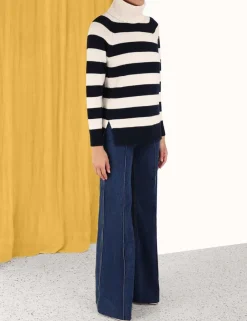 ZIMMERMANN Luminosity<Striped Roll Neck Sweater