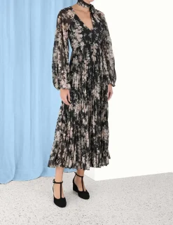 ZIMMERMANN Luminosity<Sunray Pleated Midi Dress