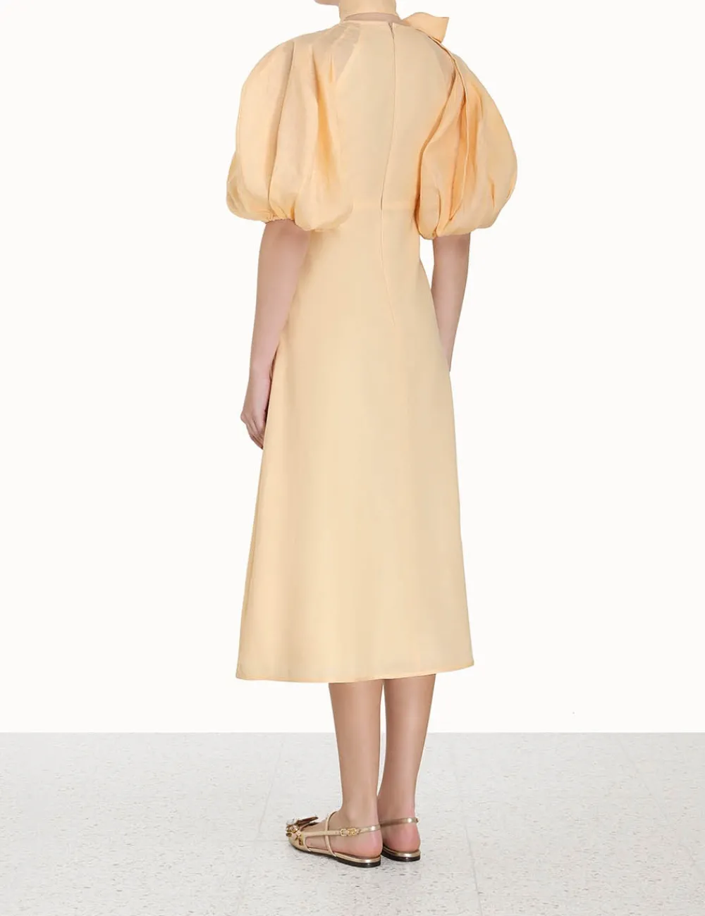 ZIMMERMANN Clothing<Tie Neck Midi Dress