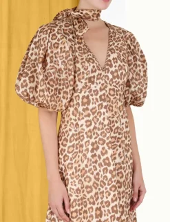 ZIMMERMANN Clothing<Tie Neck Midi Dress