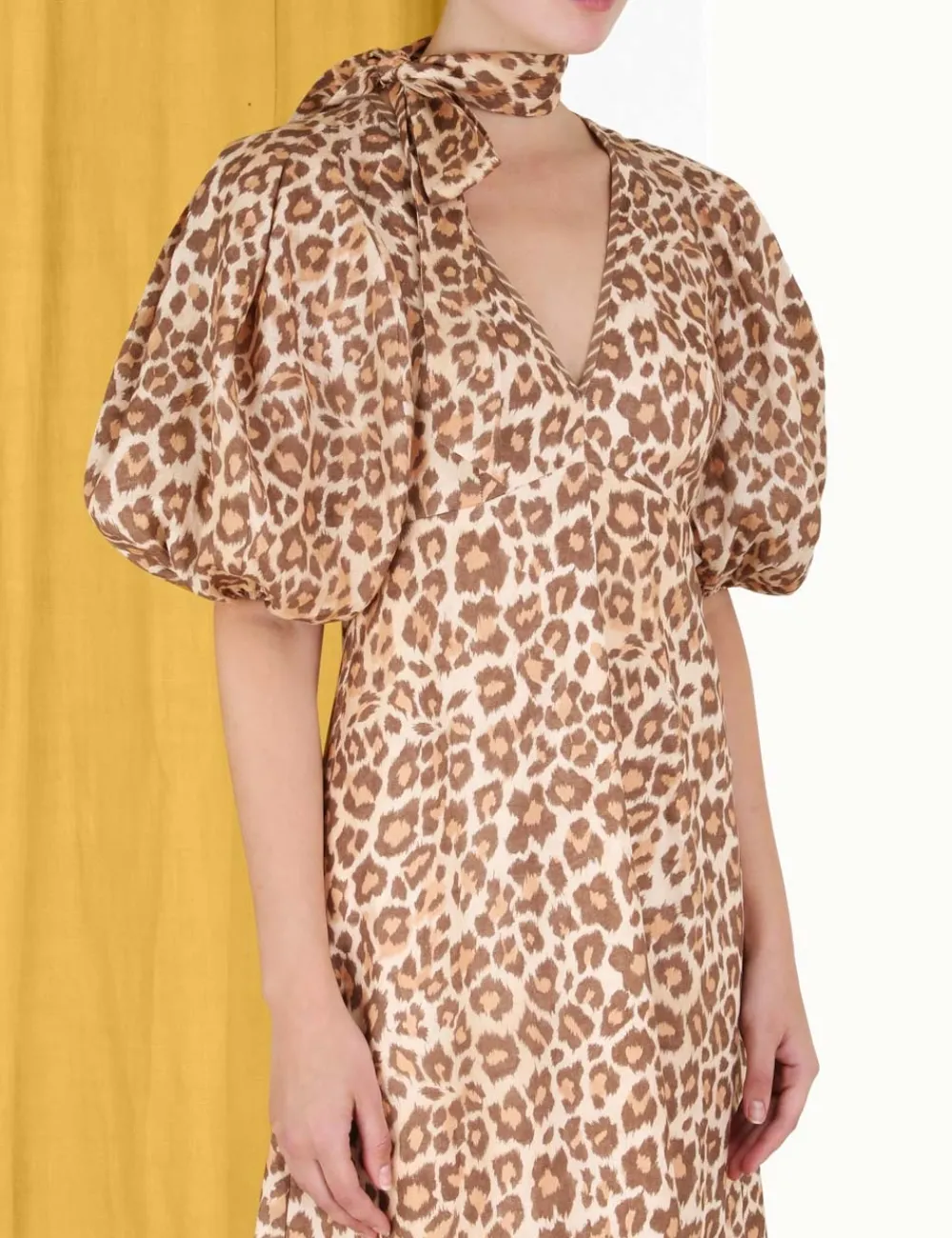 ZIMMERMANN Clothing<Tie Neck Midi Dress
