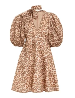 ZIMMERMANN Luminosity<Tie Neck Mini Dress