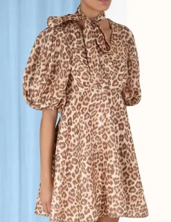 ZIMMERMANN Dresses<Tie Neck Mini Dress