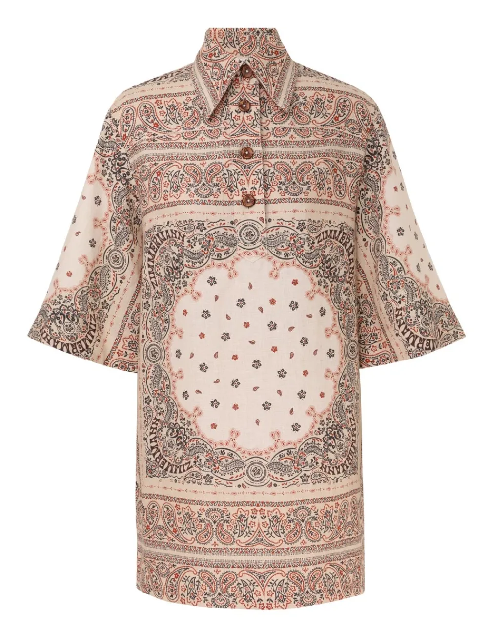 ZIMMERMANN Clothing<Tunic Mini Dress