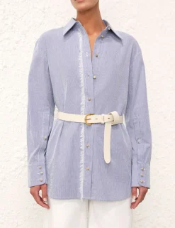 ZIMMERMANN Accessories<Twisted Buckle Leather Belt 30