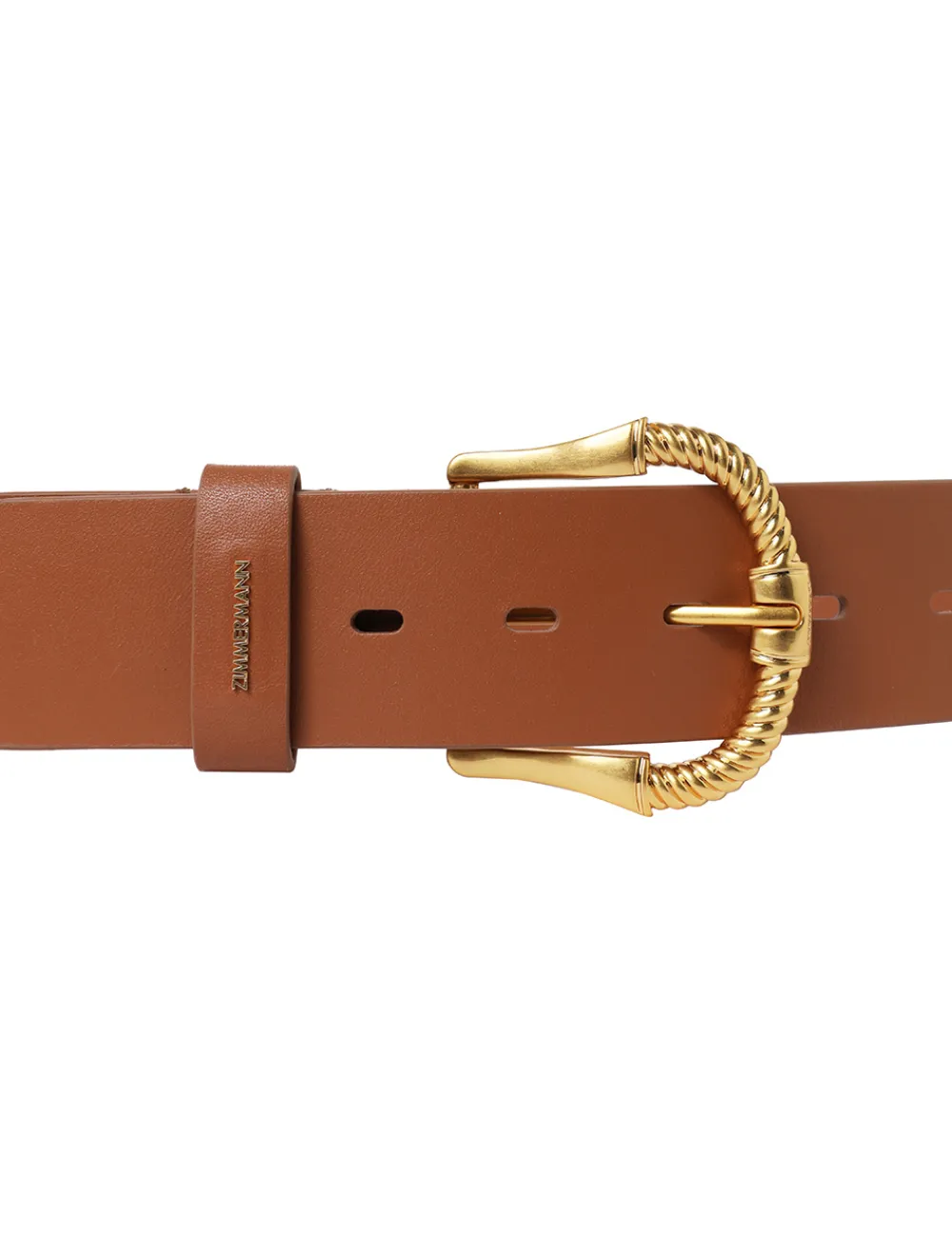 ZIMMERMANN Belts<Twisted Buckle Leather Belt 40