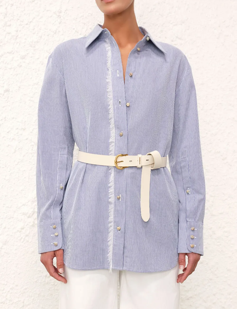 ZIMMERMANN Belts<Twisted Buckle Leather Belt 30