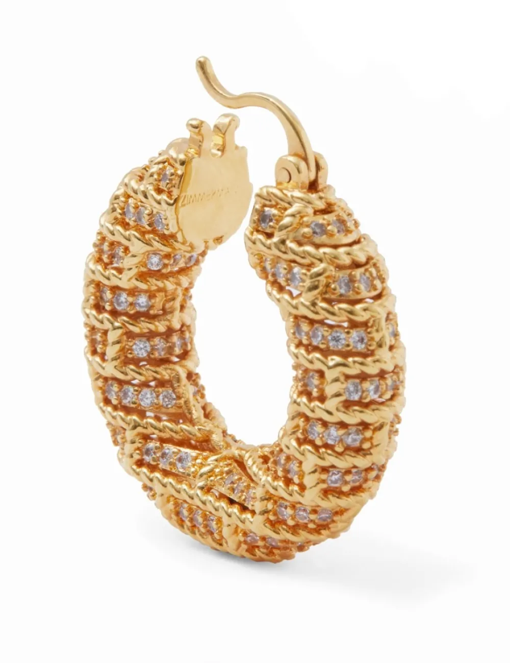 ZIMMERMANN Earrings<Twisted Rope Pave Hoops