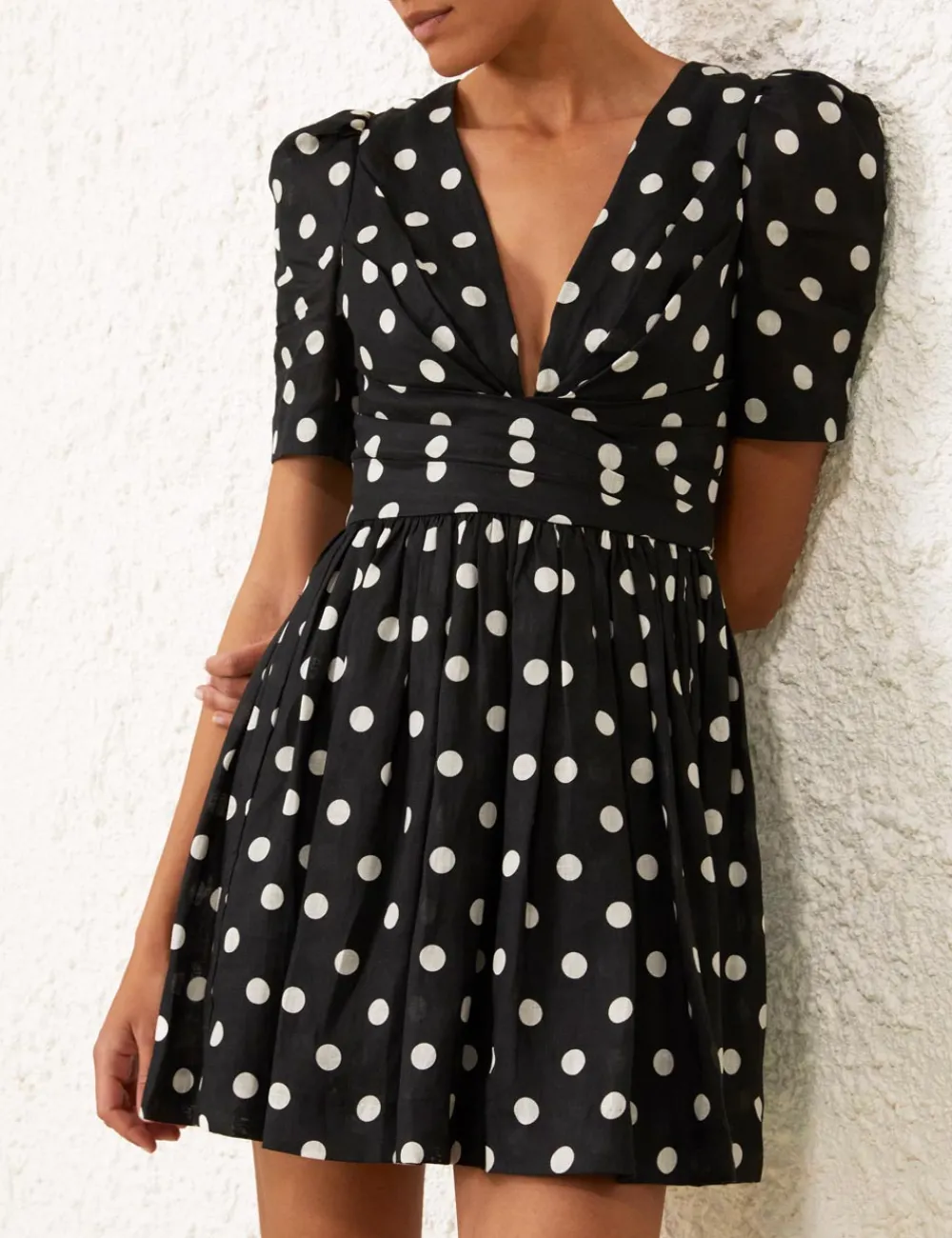 ZIMMERMANN Clothing<V Neck Mini Dress