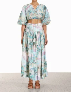 ZIMMERMANN Tops<Vacay Puff Sleeve Crop Top