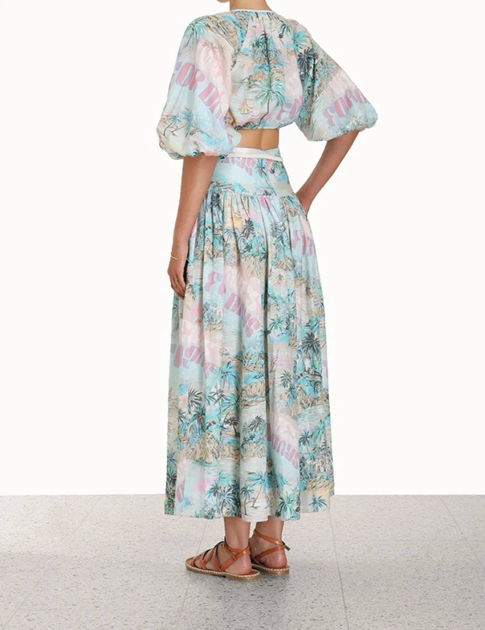 ZIMMERMANN Tops<Vacay Puff Sleeve Crop Top