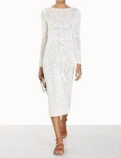 ZIMMERMANN In Denim<Vacay Ribbon Knit Dress